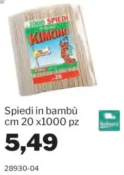 GrosMarket Spiedi in bambù Kimono offerta