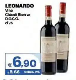 Boningros Cash and Carry Leonardo Vino Chianti Riserva D.O.C.G. offerta