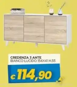 Gr Rubino Credenza 3 ante bianco lucido offerta