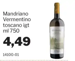 GrosMarket Mandriano Vermentino toscano igt offerta