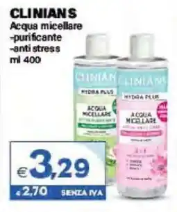 Boningros Cash and Carry Clinians acqua micellare purificante/anti stress offerta