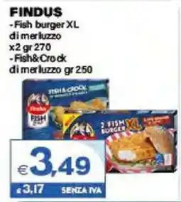 Boningros Cash and Carry Fish burger XL di merluzzo/ Fish&Crock di merluzzo offerta