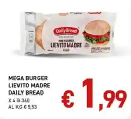 Coal Mega burger lievito madre daily bread offerta