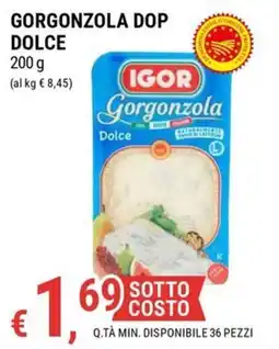 Tre Valli Supermercato Igor Gorgonzola Dolce offerta