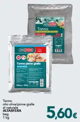 Altasfera Tonno pinne gialle al naturale ALTASFERA offerta