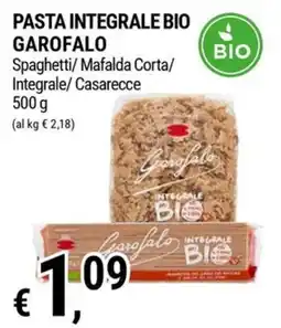 Tre Valli Supermercato Pasta integrale bio Garofalo offerta