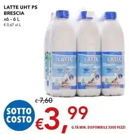 Migross Superstore Latte UHT PS Brescia offerta