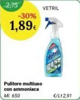 Re Mercato Lucrezia Vetril Pulitore multiuso con ammoniaca offerta