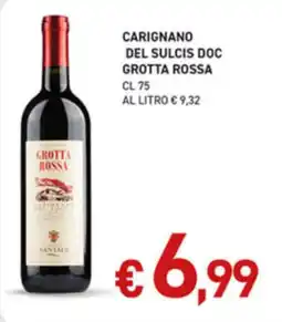 Coal Carignano del Sulcis DOC Grotta Rossa offerta