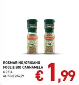 Coal Rosmarino/origano foglie bio cannamela offerta