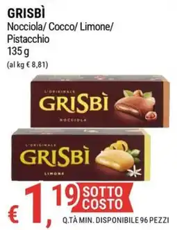 Tre Valli Supermercato Grisbi Nocciola offerta