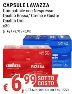 Tre Valli Supermercato Capsule Lavazza offerta