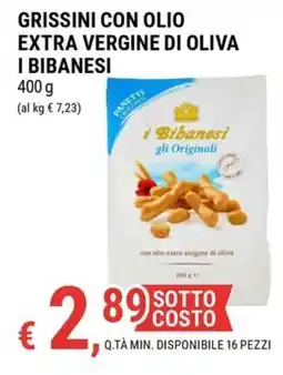 Tre Valli Supermercato Grissini con olio extra vergine di oliva i Bibanesi offerta