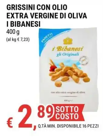 Grissini con olio extra vergine di oliva i Bibanesi