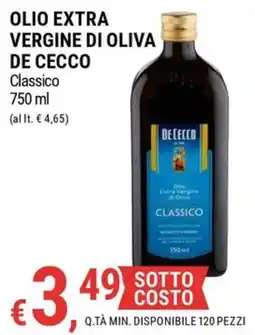 Tre Valli Supermercato Olio extra vergine di oliva De Cecco Classico offerta