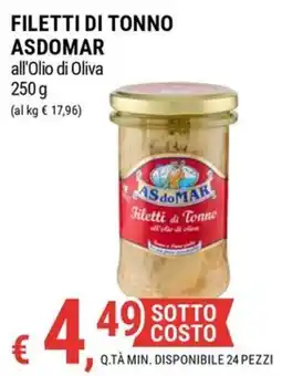 Tre Valli Supermercato Filetti di Tonno Asdomar offerta