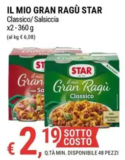 Tre Valli Supermercato Il mio Gran Ragù Star Classico offerta