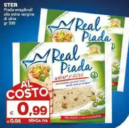 Boningros Cash and Carry Ster Piada wrap & roll olio extra vergine di oliva offerta