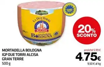 Mortadella Bologna IGP Due Torri Alcisa Gran Terre