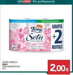 Altasfera Carta igienica Foxy Seta Maxirotolo offerta