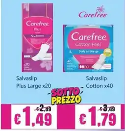Euroshop Carefree Salvaslip Plus Large offerta
