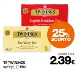 Superconti Tè Twinings vari tipi offerta