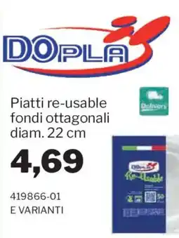 GrosMarket Piatti re-usable fondi ottagonali offerta