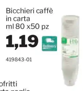 Bicchieri caffè in carta