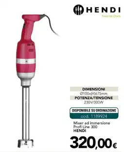 Altasfera Mixer ad immersione Profi Line 300 Hendi offerta