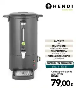 Altasfera Caldaia per bevande calde UNIQ HENDI offerta