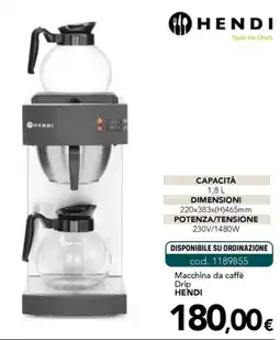 Altasfera Macchina da caffè Drip HENDI offerta