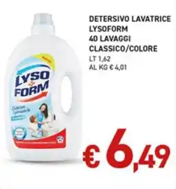Coal Detersivo lavatrice Lysoform offerta
