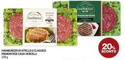Superconti Hamburger di vitello o classico piemontese casa vercelli offerta