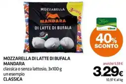 Superconti Mozzarella di latte di bufala Mandara offerta
