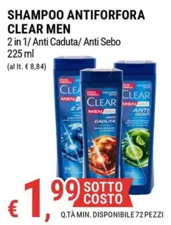 Shampoo antiforfora clear men