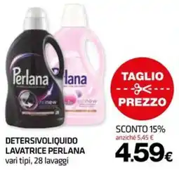 Superconti Detersivo liquido lavatrice Perlana offerta