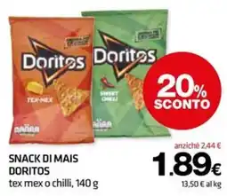 Superconti Snack di mais Doritos offerta