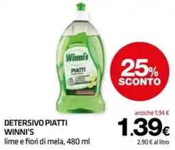 Superconti Detersivo piatti Winni's lime e fiori di mela offerta