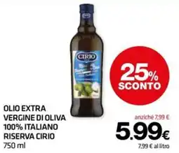 Superconti Olio extra vergine di oliva 100% italiano riserva cirio offerta
