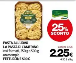 Superconti Pasta all'uovo La pasta di Camerino offerta