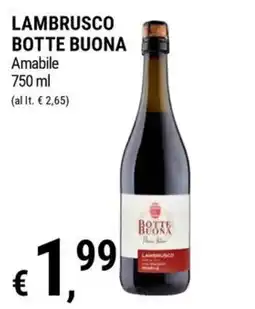 Tre Valli Supermercato Lambrusco Botte Buona offerta