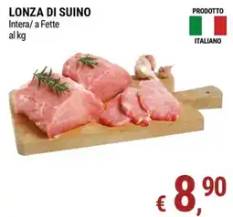 Tre Valli Supermercato Lonza di suino offerta