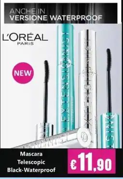 Euroshop Mascara Telescopic Black-Waterproof offerta