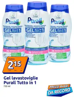 Action Gel lavastoviglie Purall Tutto in 1 offerta