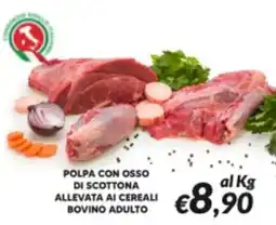 Supermercati Visotto Polpa con osso di scottona allevata ai cereali bovino adulto offerta