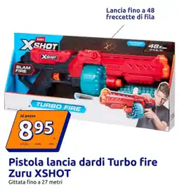 Action Pistola lancia dardi Turbo fire Zuru XSHOT offerta