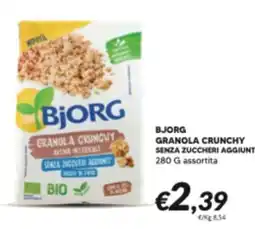 Supermercati Visotto Bjorg granola crunchy offerta