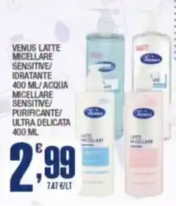 Splendidi e Splendenti Venus latte micellare sensitive offerta