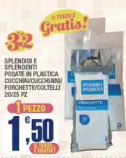 Splendidi e Splendenti Splendidi e splendenti posate in plastica offerta