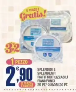 Splendidi e Splendenti Piatti riutilizzabili offerta